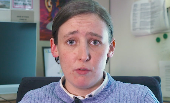 Mhairi Black reads out transphobic tweets.