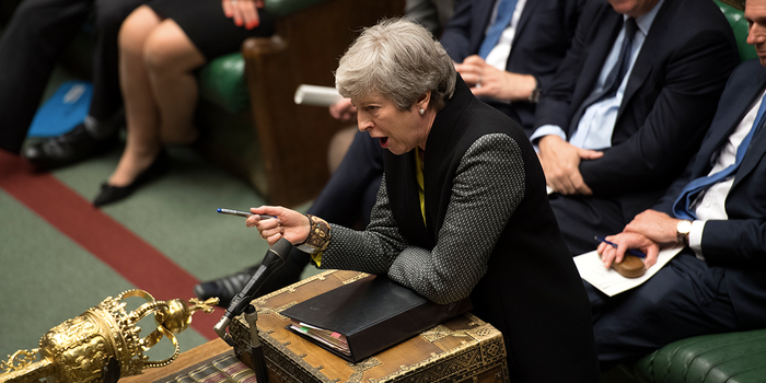Theresa May at Prime Minister's Questions PMQs