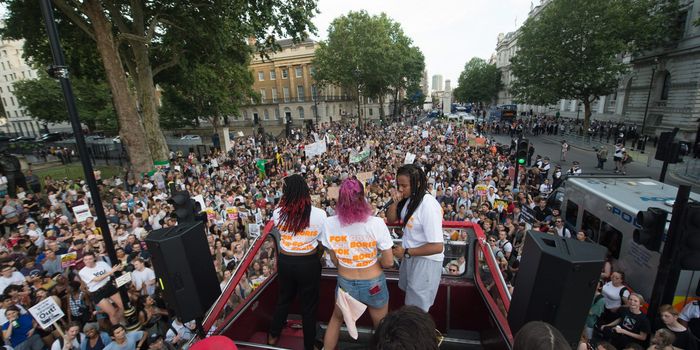 Boris Johnson protesters in London