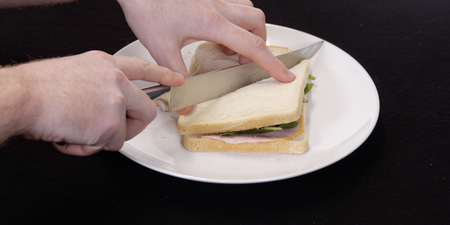 What is the right way to cut a sandwich?