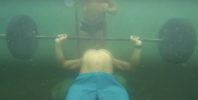 Underwater bench press