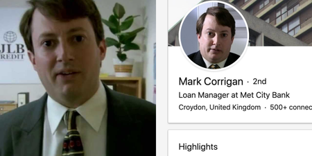 Someone has made a LinkedIn profile for Mark Corrigan from Peep Show