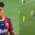 Philippe Coutinho nutmegs referee on Barcelona return