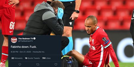 Liverpool fans sent into meltdown as Fabinho injury adds to defensive woes