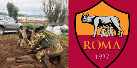 Italian army disarm World War Two bombs at AS Roma training ground