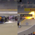Horrific F1 crash sees driver emerge unscathed with car engulfed in flames