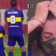 Diego Maradona’s daughter in tears after emotional Boca Juniors goal celebration