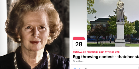 Thousands sign up to throw eggs at Margaret Thatcher statue unveiling