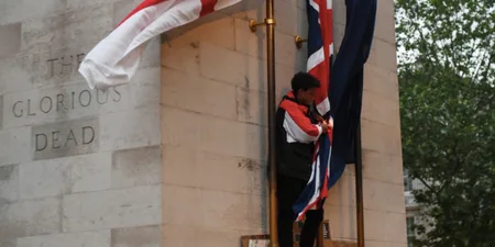 Protestor who set fire to Union Flag on the Cenotaph is spared jail