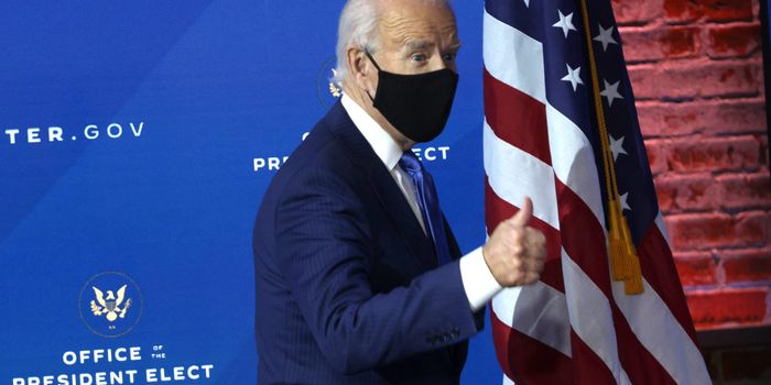 Joe Biden gives a thumbs up after election as president, beating Donald Trump in 2020