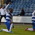 QPR players celebrate goal by taking a knee in front of Millwall fans