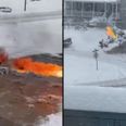 Napalm in the morning: Enterprising man flamethrowers snow off his drive