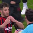 Bundesliga player surprises referee by asking him to swap shirts at full-time