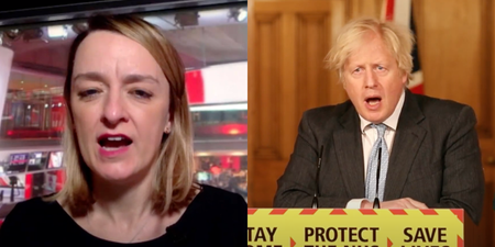 Laura Kuenssberg caught criticising Boris Johnson for avoiding question in press briefing