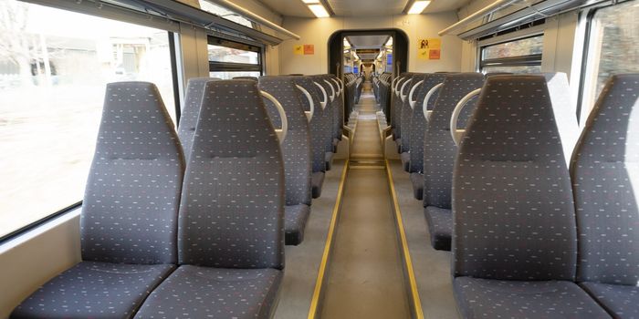 An empty train during the coronavirus pandemic
