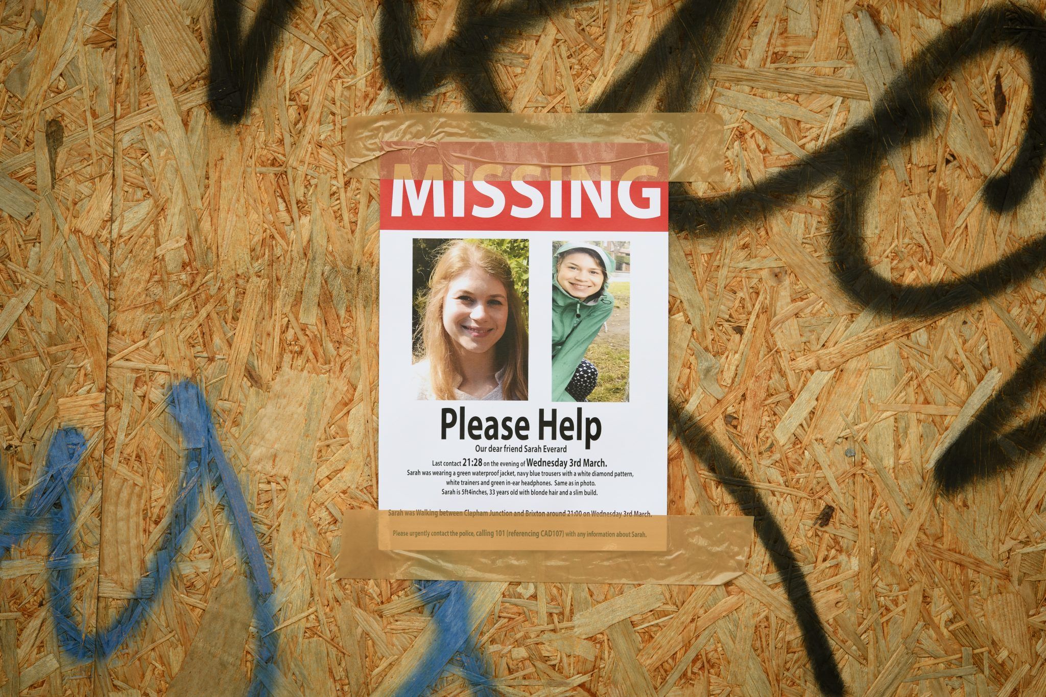 Sarah Everard "Missing - please help" sign