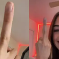 Woman with huge middle finger goes viral on TikTok