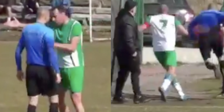 Referee chased off the pitch and into car park during Bulgarian football match