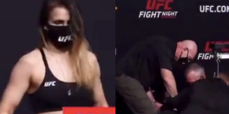UFC fighter faints on scales during weigh-in