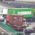 Evergreen truck blocks Chinese motorway days after boat blocks Suez Canal