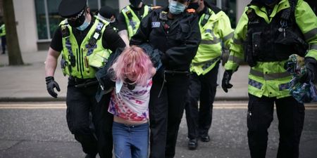 ‘Urgent review’ launched after woman left exposed during protest arrest