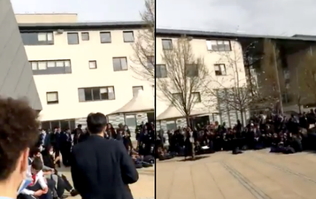 Protesting pupils refuse to go to class over school’s new ‘racist’ uniform policy