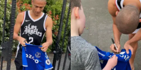 Richarlison spots young fan outside his house, gets him a shirt and signs it