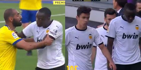 Valencia walk off after Mouctar Diakhaby accuses Cadiz player of racial abuse