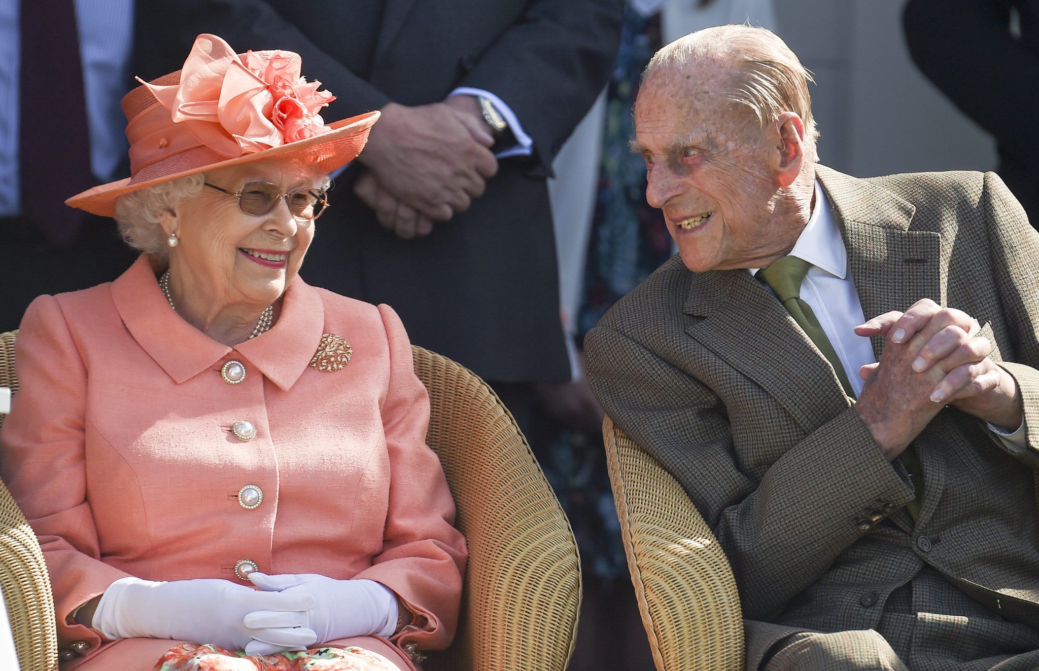The Queen and Prince Phillip at the Royal Windsor Cup polo match in 2018