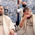 Barber shaves off own hair in solidarity with man with cancer