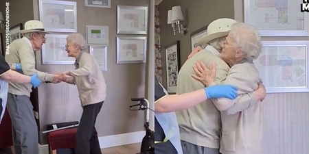Husband surprises wife by moving into her care home in emotional reunion