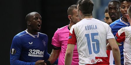 Slavia Prague player given 10 match ban for racially abusing Rangers’ Glen Kamara