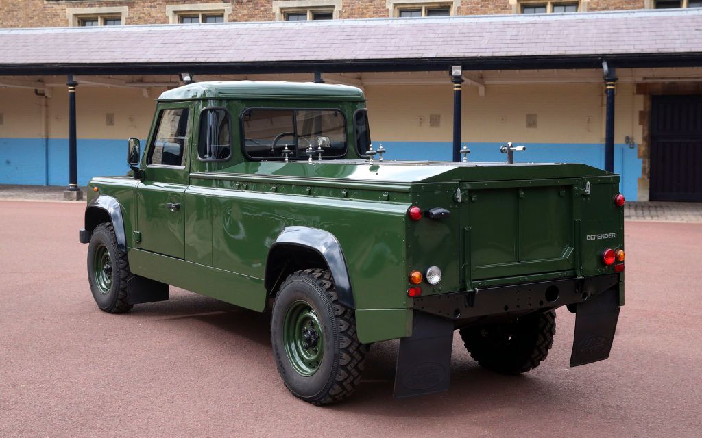 Prince Philip's modified Land Rover defender funeral car