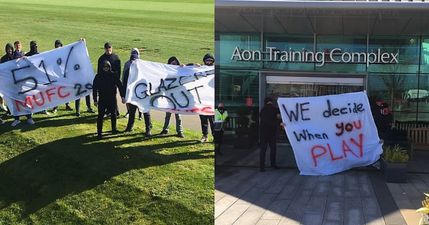 Man United fans break into training ground to protest against the Glazers
