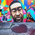 A George Floyd mural in Houston has been defaced with racial epiphets