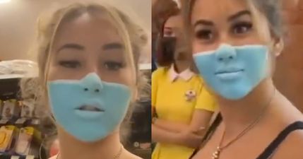 Influencer has passport seized in Bali after painting fake mask on her face