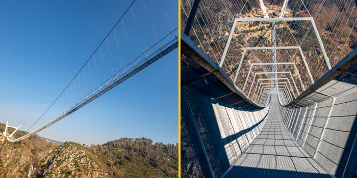 World's longest pedestrian suspension bridge unveiled in Arouca Geopark, Portugal