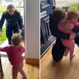 Irish mother reunites with her child as she returns from Navy ship