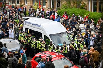 Protestors block immigration van from leaving after Glasgow Eid raid