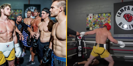Fans left fearing for Mayweather after Logan Paul drops four NFL players in sparring