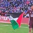 Leicester duo unveil Palestine flag during FA Cup final celebrations