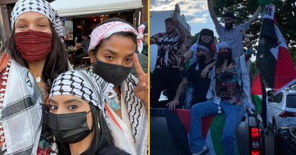 Israel accuses Bella Hadid of advocating ‘throwing Jews into the sea’ at pro-Palestine march