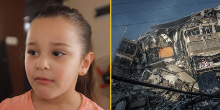 Five-year-old in Gaza knows no English but she knows the word for bombing
