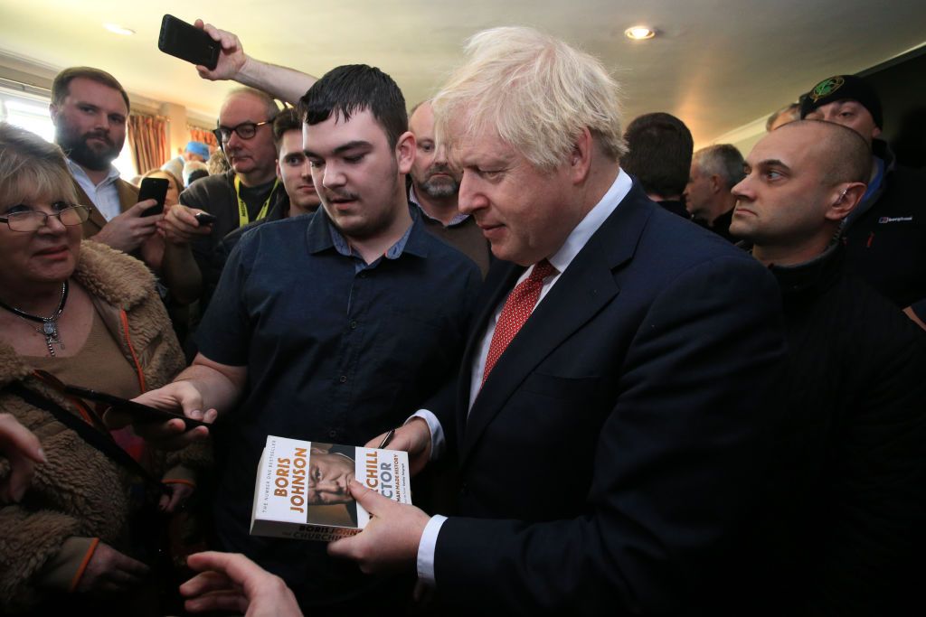 Boris signing copies of his Churchill biography