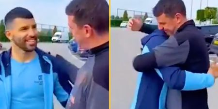 Sergio Aguero gives his car away to Man City kit man in emotional clip