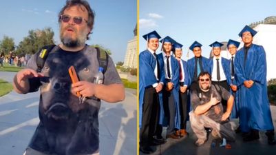 Jack Black crashes graduation students’ photoshoot