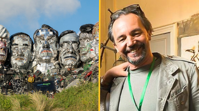 G7 ‘Mount Rushmore’ in waste appears in Cornwall near summit