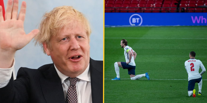 Boris says fans should "cheer, not boo" when players take the knee"