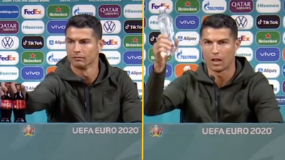 Cristiano Ronaldo removes Coke and champions water in pre-match conference