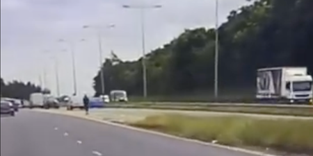 WATCH: Staggering moment police pull over man on e-scooter trying to join motorway